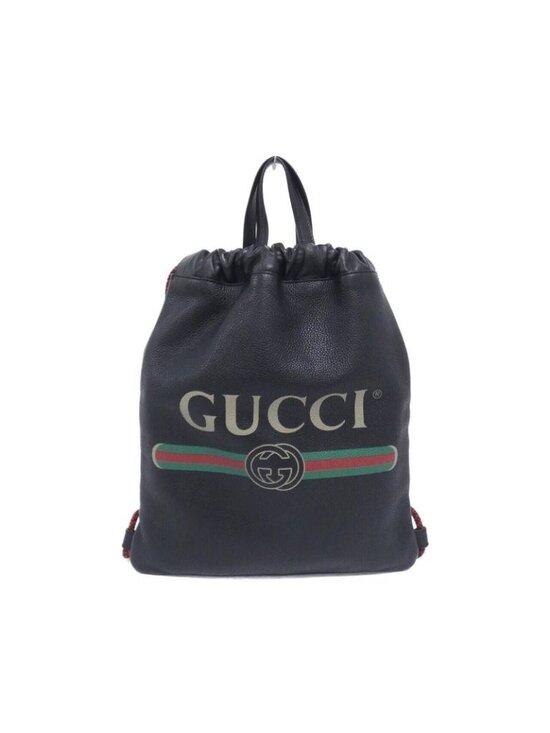 Gucci Print Backpack Leather Black main image 10
